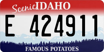 ID license plate E424911