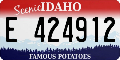 ID license plate E424912