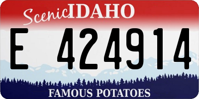 ID license plate E424914
