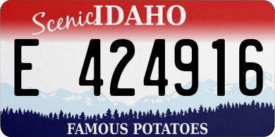 ID license plate E424916