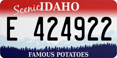 ID license plate E424922