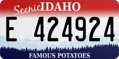 ID license plate E424924