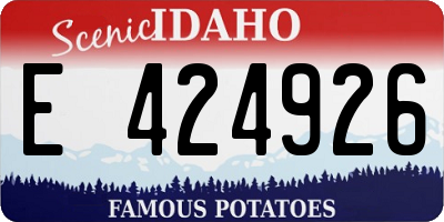 ID license plate E424926