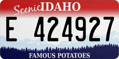 ID license plate E424927