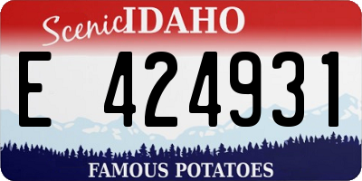 ID license plate E424931