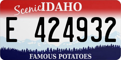 ID license plate E424932