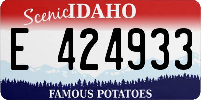 ID license plate E424933