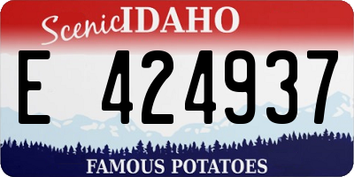 ID license plate E424937