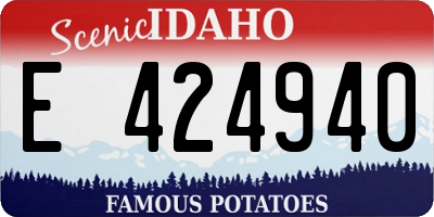 ID license plate E424940