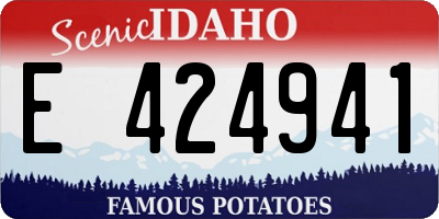 ID license plate E424941