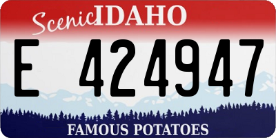 ID license plate E424947