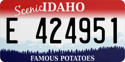 ID license plate E424951