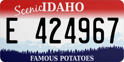 ID license plate E424967