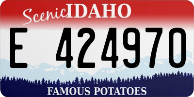 ID license plate E424970