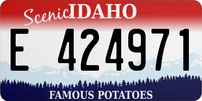 ID license plate E424971