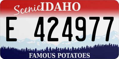 ID license plate E424977