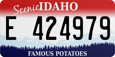 ID license plate E424979