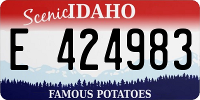 ID license plate E424983