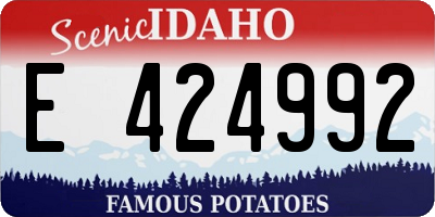 ID license plate E424992