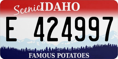 ID license plate E424997