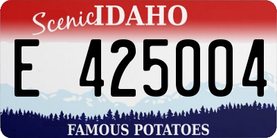 ID license plate E425004