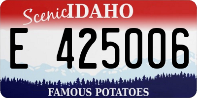ID license plate E425006