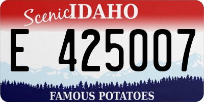 ID license plate E425007