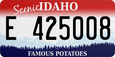 ID license plate E425008