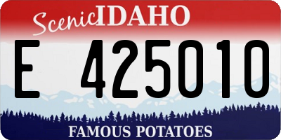 ID license plate E425010