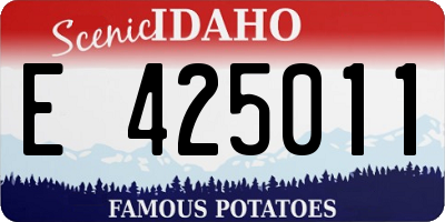 ID license plate E425011