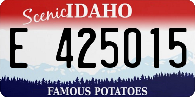 ID license plate E425015