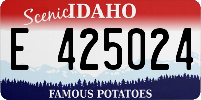 ID license plate E425024