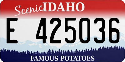 ID license plate E425036