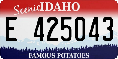 ID license plate E425043