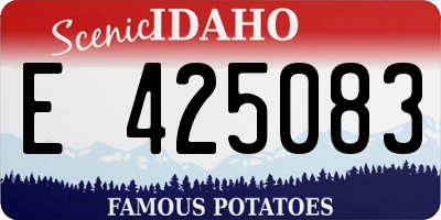 ID license plate E425083