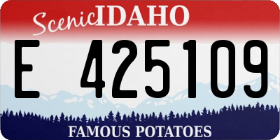 ID license plate E425109