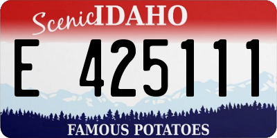 ID license plate E425111