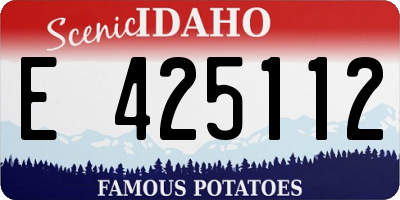 ID license plate E425112