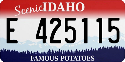 ID license plate E425115