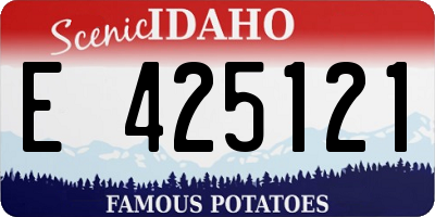 ID license plate E425121