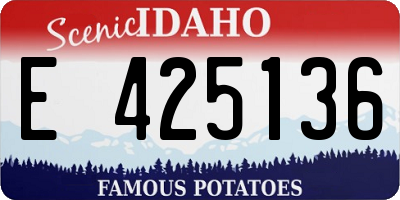 ID license plate E425136