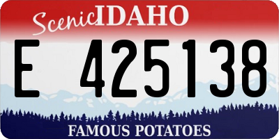 ID license plate E425138