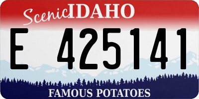 ID license plate E425141