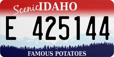 ID license plate E425144