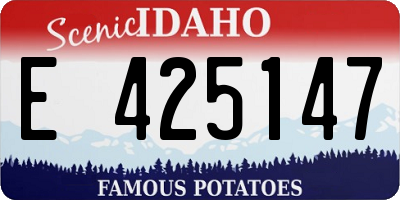 ID license plate E425147