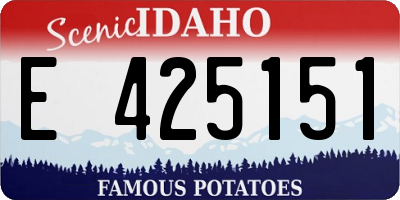 ID license plate E425151