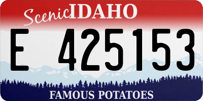 ID license plate E425153
