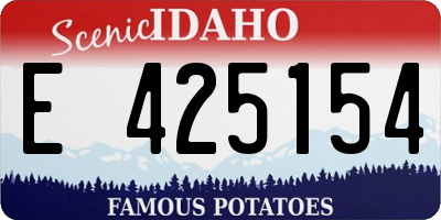 ID license plate E425154