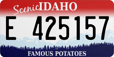 ID license plate E425157