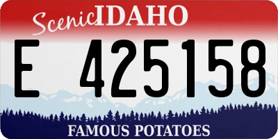 ID license plate E425158